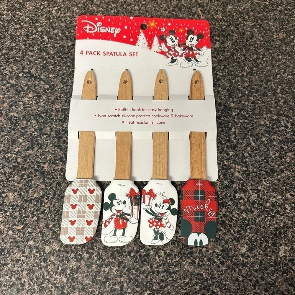 Disney Mickey and Minnie Christmas Silicon Spatula Set Of 4